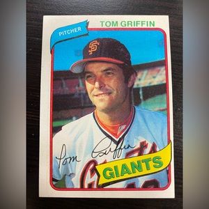 1980 Topps TOM GRIFFIN San Francisco Giants #649